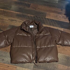 Old Navy Brown Puffer Coat
